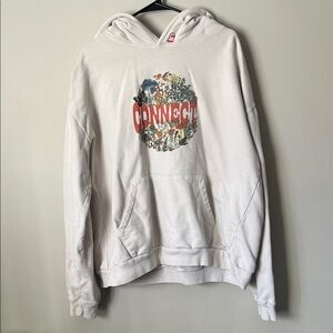 LONELY GHOST Hoodie with Floral Graphic